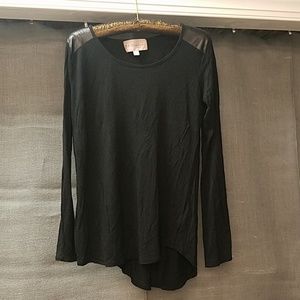 Black top with shoulders trimmed